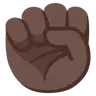 Raised Fist: Dark Skin Tone Emoji ✊🏿 image - Google Noto Color style