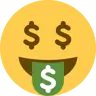 เงิน ปาก ใบหน้า Emoji 🤑 image - Twitter / X (Twemoji) style