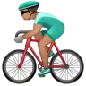 Man Biking: Medium Skin Tone Emoji 🚴🏽‍♂️ image - WhatsApp style