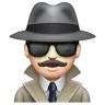 Detective: Light Skin Tone Emoji 🕵🏻 image - WhatsApp style