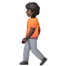 Person Walking: Dark Skin Tone Emoji 🚶🏿 image - Samsung style