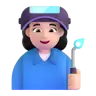 Woman Factory Worker: Light Skin Tone Emoji 👩🏻‍🏭 image - Microsoft 3D Fluent style