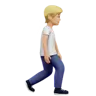 Person Walking Facing Right: Medium-Light Skin Tone Emoji 🚶🏼‍➡️ image - Apple style