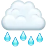 बारिश के साथ बादल Emoji 🌧 image - WhatsApp style