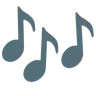 Emoji Più note musicali 🎶 image - Google Noto Color style