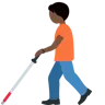 Person With White Cane: Dark Skin Tone Emoji 🧑🏿‍🦯 image - Twitter / X (Twemoji) style