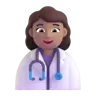 Woman Health Worker: Medium Skin Tone Emoji 👩🏽‍⚕️ image - Microsoft 3D Fluent style
