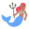 Mermaid: Medium Skin Tone Emoji 🧜🏽‍♀️ image - Tossface style