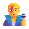 Man Singer Emoji 👨‍🎤 image - Microsoft 3D Fluent style