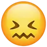 ใบหน้าที่สับสน Emoji 😖 image - WhatsApp style