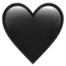Black Heart Emoji 🖤 image - Apple style