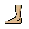 Foot: Medium-Light Skin Tone Emoji 🦶🏼 image - OpenMoji style