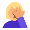 Woman Facepalming: Medium-Light Skin Tone Emoji 🤦🏼‍♀️ image - Tossface style