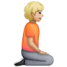 Person Kneeling Facing Right: Medium-Light Skin Tone Emoji 🧎🏼‍➡️ image - Samsung style