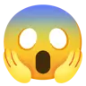 Gesicht in Angst schreien Emoji 😱 image - Google Noto Color style