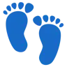 Fußabdrücke Emoji 👣 image - Google Noto Color style