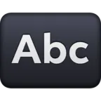 สัญลักษณ์การป้อนสำหรับตัวอักษรละติน Emoji 🔤 image - Facebook Meta style