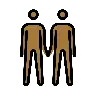 Men Holding Hands: Medium-Dark Skin Tone Emoji 👬🏾 image - OpenMoji style