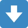 Down Arrow Emoji ⬇ image - Twitter / X (Twemoji) style