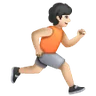 Person Running Facing Right: Light Skin Tone Emoji 🏃🏻‍➡️ image - Samsung style