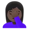 Woman Facepalming: Dark Skin Tone Emoji 🤦🏿‍♀️ image - Google Noto Color style