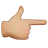 Backhand Index Pointing Right: Medium-Light Skin Tone
