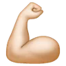 Flexed Biceps: Light Skin Tone Emoji 💪🏻 image - Samsung style
