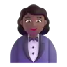 Woman In Tuxedo: Medium-Dark Skin Tone Emoji 🤵🏾‍♀️ image - Microsoft 3D Fluent style