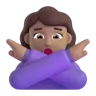 Woman Gesturing No: Medium Skin Tone Emoji 🙅🏽‍♀️ image - Microsoft 3D Fluent style