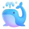 Spritzender Wal Emoji 🐳 image - Microsoft 3D Fluent style