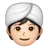 Person Wearing Turban: Light Skin Tone
