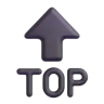 Emoji Top con freccia verso l'alto qui sopra 🔝 image - Microsoft 3D Fluent style
