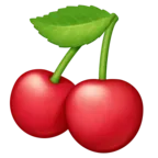 Cherries Emoji 🍒 image - Facebook Meta style