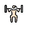 Woman Lifting Weights: Light Skin Tone Emoji 🏋🏻‍♀️ image - OpenMoji style
