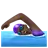 Woman Swimming: Dark Skin Tone