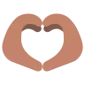 Heart Hands: Medium Skin Tone Emoji 🫶🏽 image - Tossface style