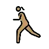 Woman Running: Medium Skin Tone Emoji 🏃🏽‍♀️ image - OpenMoji style
