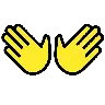 Znak otwartych rąk Emoji 👐 image - OpenMoji style