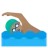 Man Swimming: Medium Skin Tone