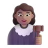 Woman Judge: Medium Skin Tone Emoji 👩🏽‍⚖️ image - Microsoft 3D Fluent style