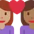 Couple With Heart: Woman, Woman, Medium Skin Tone, Medium-Dark Skin Tone