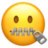 ジッパー口の顔 Emoji 🤐 image - Apple style