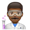 Man Scientist: Medium-Dark Skin Tone Emoji 👨🏾‍🔬 image - WhatsApp style