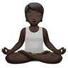 Person In Lotus Position: Dark Skin Tone Emoji 🧘🏿 image - Apple style