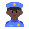 Woman Police Officer: Dark Skin Tone Emoji 👮🏿‍♀️ image - Tossface style