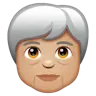 Older Person: Medium-Light Skin Tone Emoji 🧓🏼 image - WhatsApp style