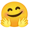 Smiling Face With Open Hands Emoji 🤗 image - Google Noto Color style
