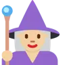 Woman Mage: Medium-Light Skin Tone Emoji 🧙🏼‍♀️ image - Twitter / X (Twemoji) style