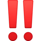 Double Exclamation Mark Emoji ‼ image - Facebook Meta style