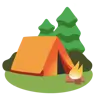Emoji Campeggio 🏕 image - Google Noto Color style